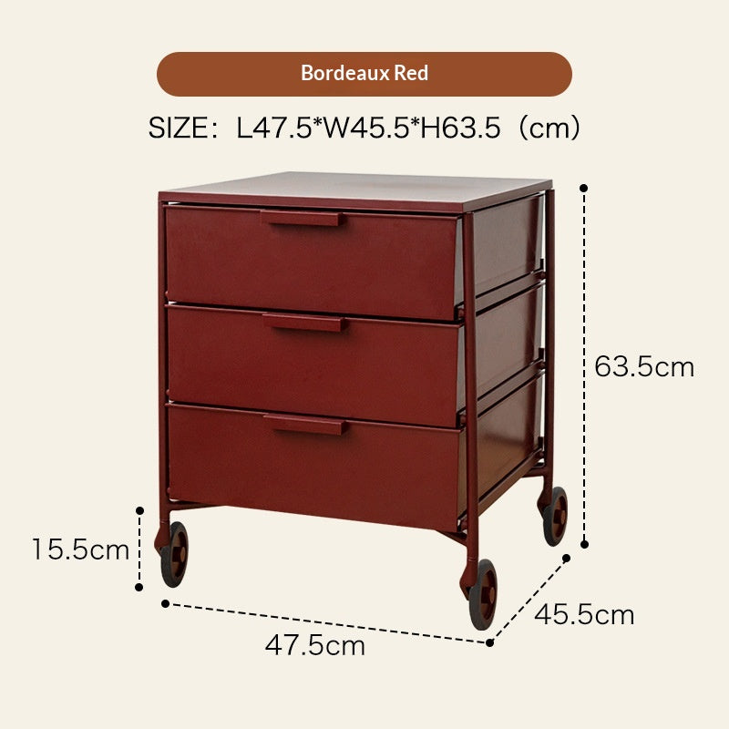 Mobile Storage Cabinet In Cream Tones Home Bedside Table