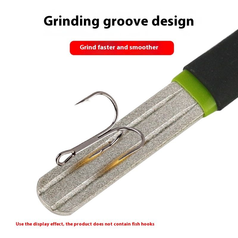 Diamond Fishing Hook File Grinding Stone Portable Tool Accessories