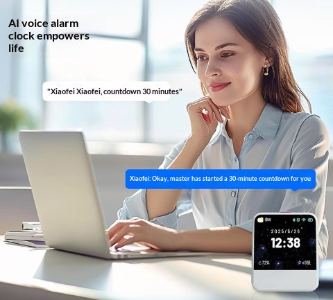 New Product Small Cube Sugar AI Large Model Alarm Clock WiFi Smart Speaker