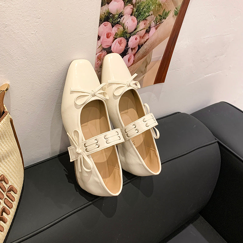 2026 New Summer Silver Hidden Heel Mary Janes For Women, French Ballet Flat Shoes With Single Strap, Match Dresses Perfectly