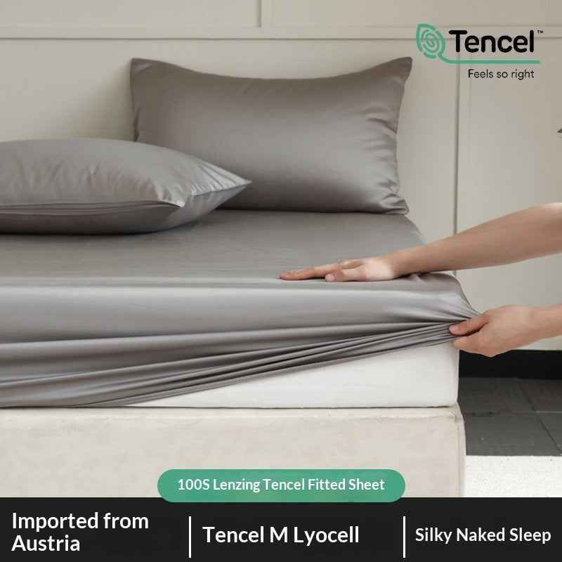 Premium Tencel Fitted Sheet Single Piece Cool-to-the-touch For Summer Bare-sleeping