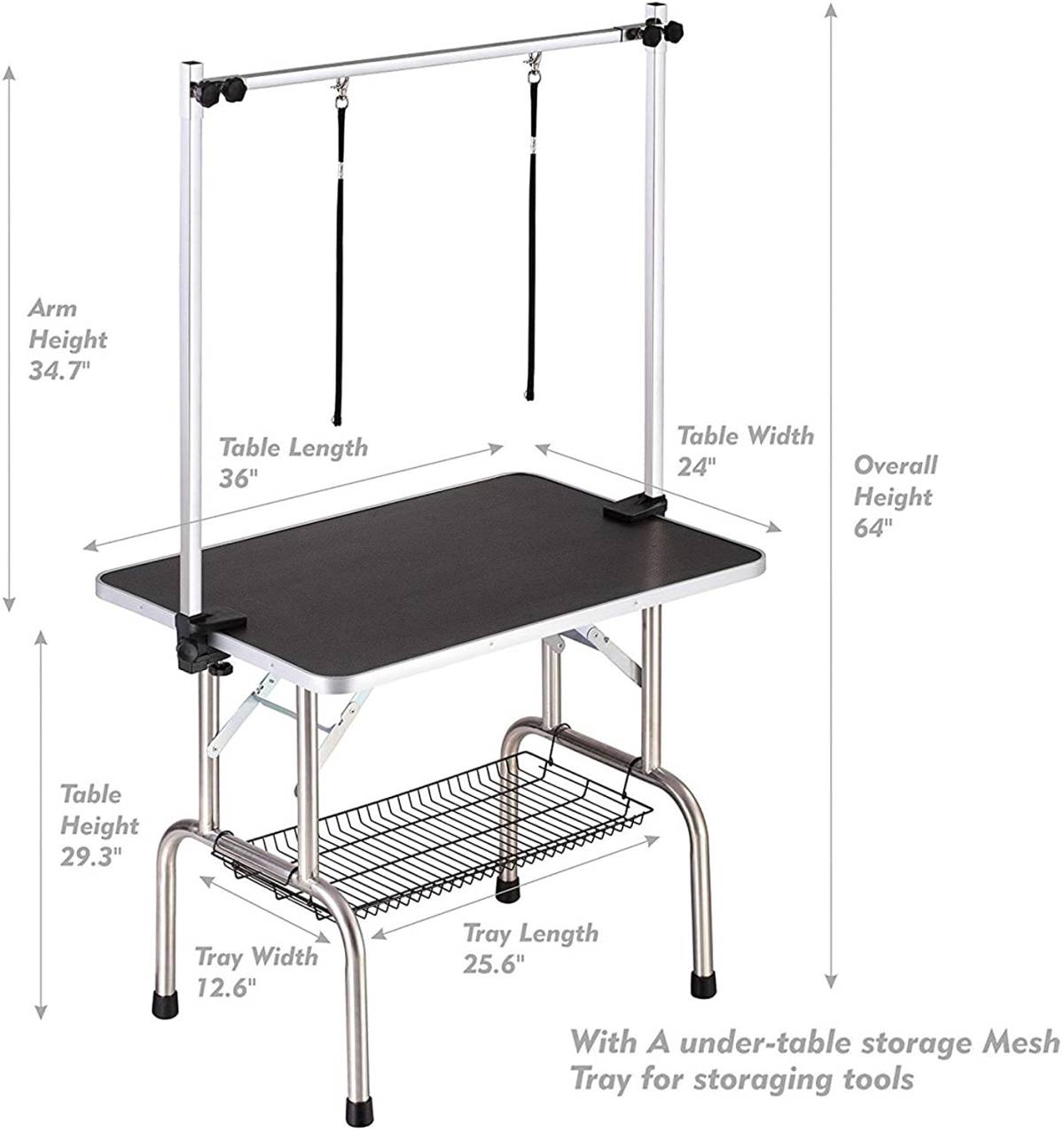 Portable Professional Dog Pet Grooming Table Adjustable Heavy Duty