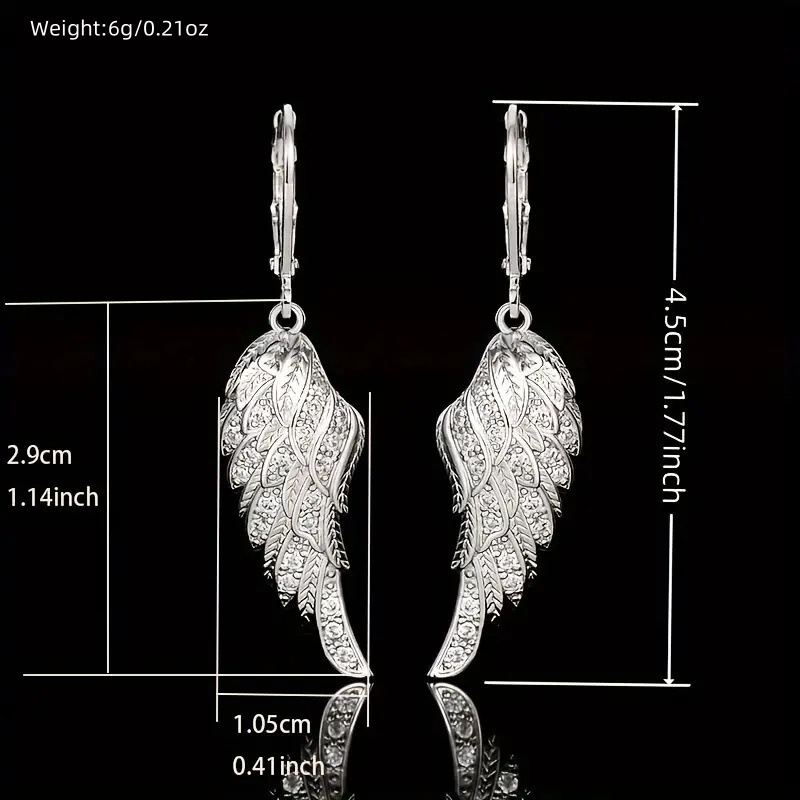Popular Bridal Accessories Pendant Earrings Exquisite Luxury Feather Leaf