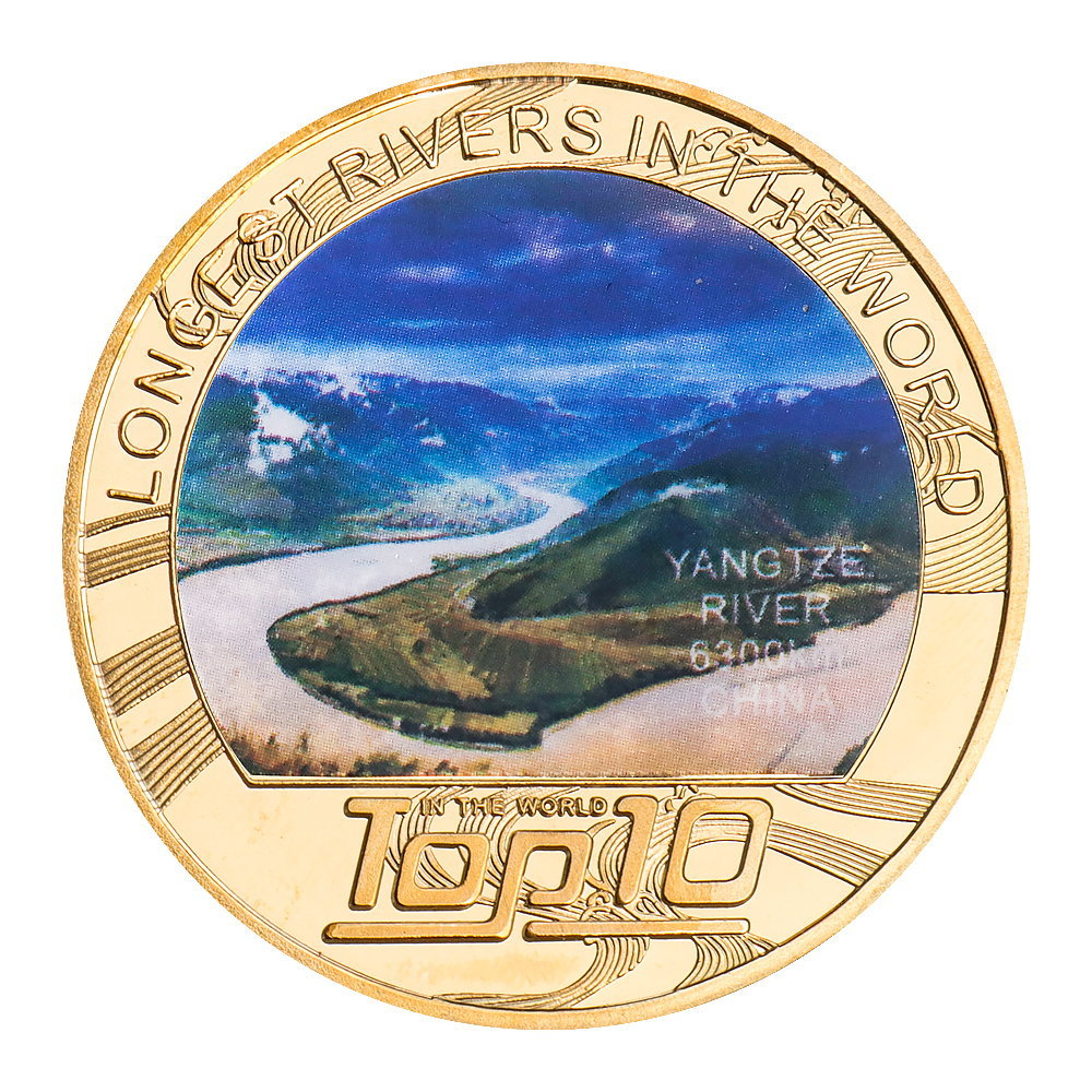Top Ten Rivers Coin Badge Gift Commemorative Medal