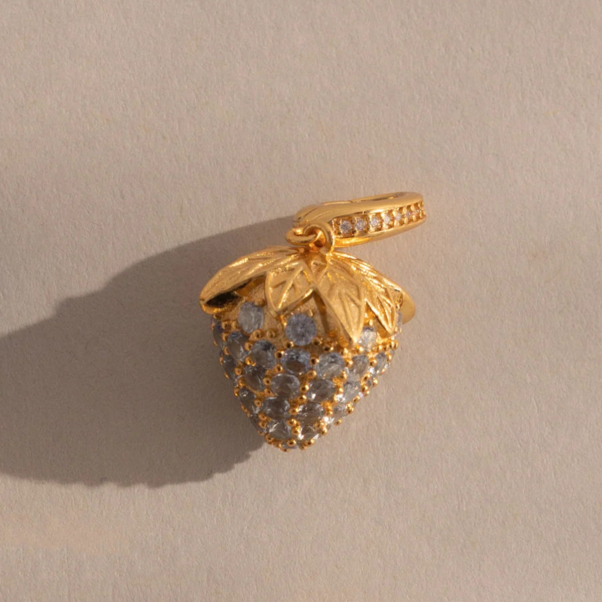 Fruit-themed Fully Diamond-encrusted Pendant Accessories