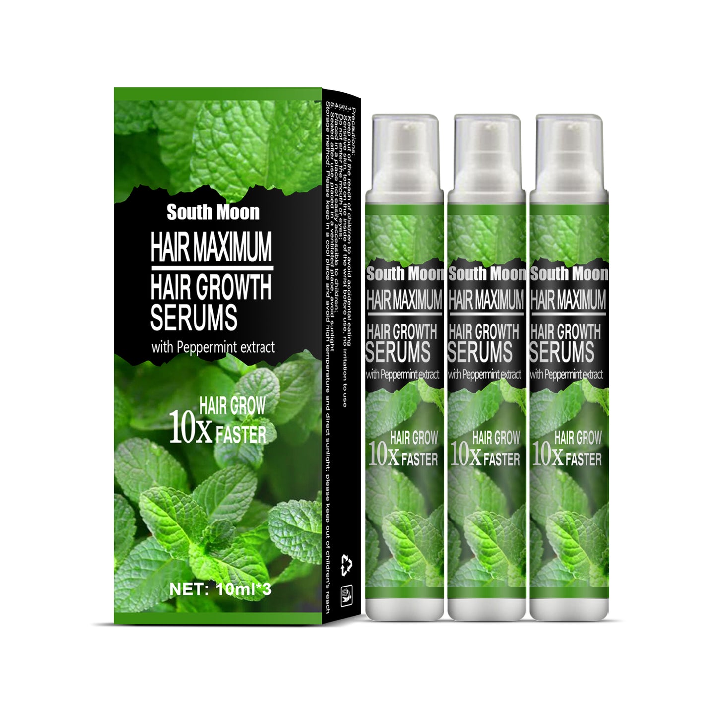 South Moon Hair Growth Serums, Hair Anti-Drop Liquid Hairline Thick Hair Herbal Essential Oil