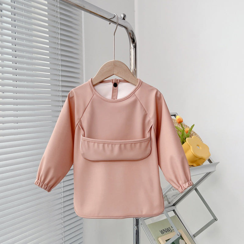 Reverse Wearing Drawing Bib Infant Feeding Protective Clothing