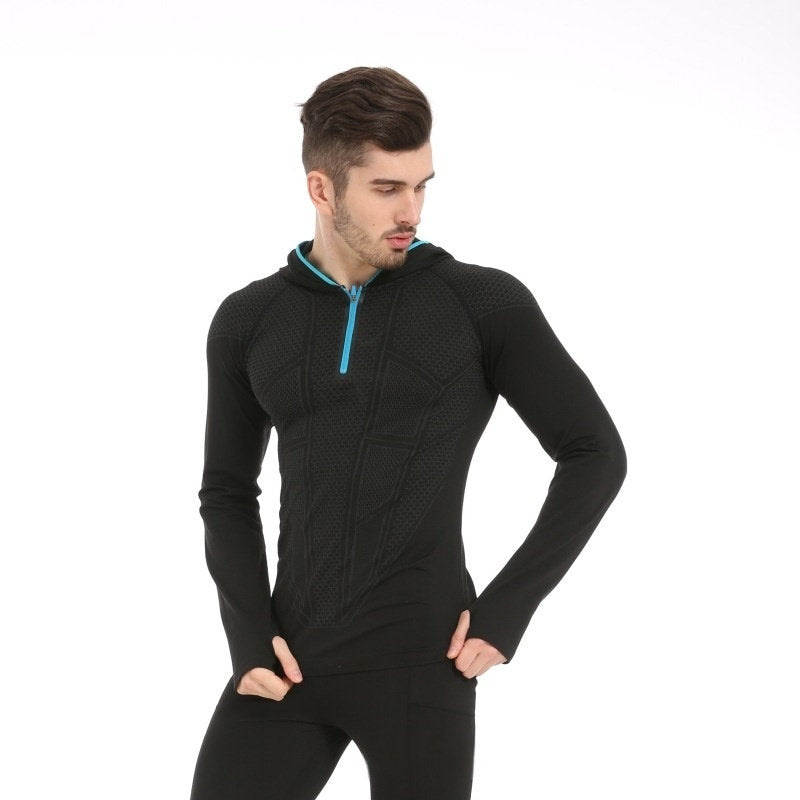 Seamless Top Pocket Cap Rain-proof Fitness Yoga Leggings Suit