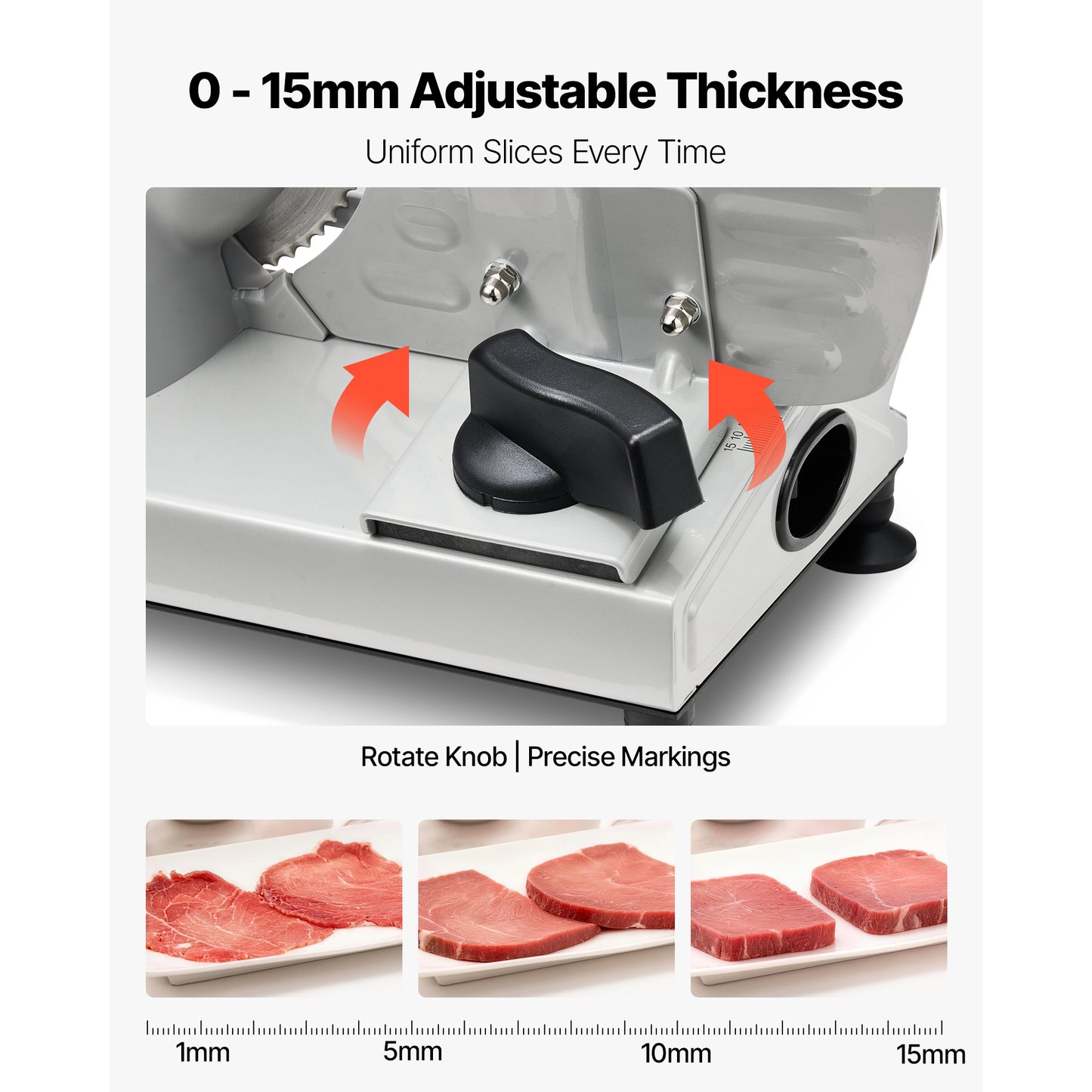 Meat Slicer, 6.7 Inch 150W Electric Deli Slicer Machine With Two SUS420 Blades,  0-0.6 Inch Adjustable Thickness, ETL Certified Home Food-Slicer For Meat, Ham, Baguett, Steak, ETL Approved