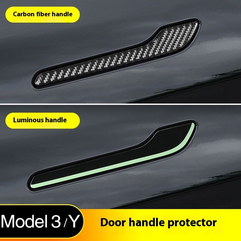 Handle Anti-scratch Patch Carbon Fiber Luminous Sticker Modification Ya Accessories