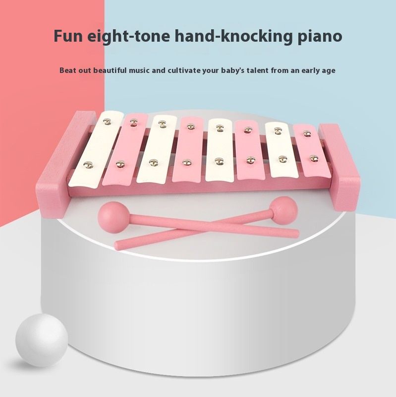 Wooden Children's Eight-tone Percussion Piano Educational Toys