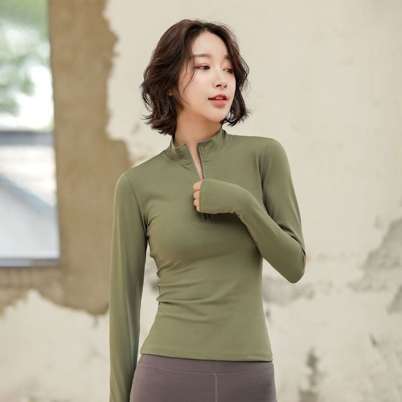 Long-sleeve Stand-up Collar Tight-fitting Quick-drying Yoga Wear