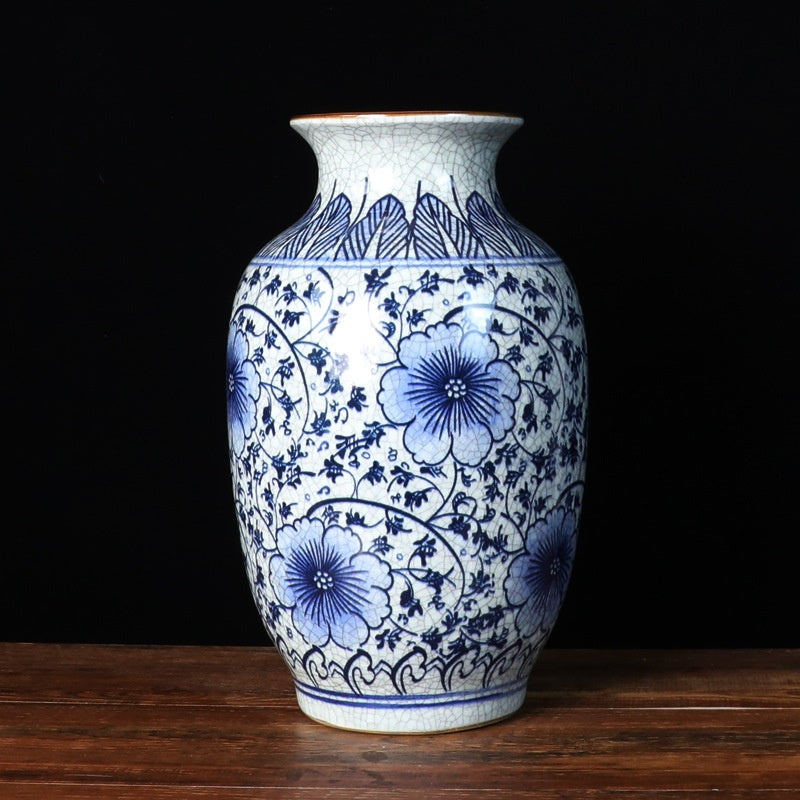 Blue-and-white Porcelain Vase Home Living Room Decoration