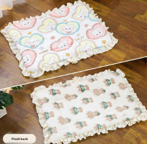 Pet mat-lace beige-49 * 32cm-1 piece