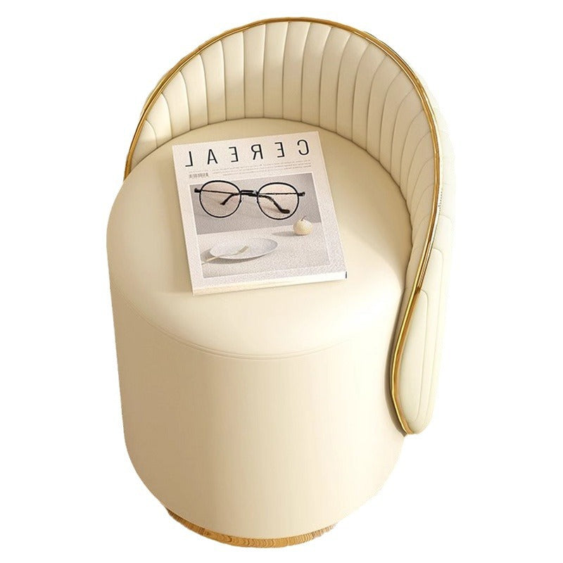 Bedroom Round Stool With Backrest Makeup Stool