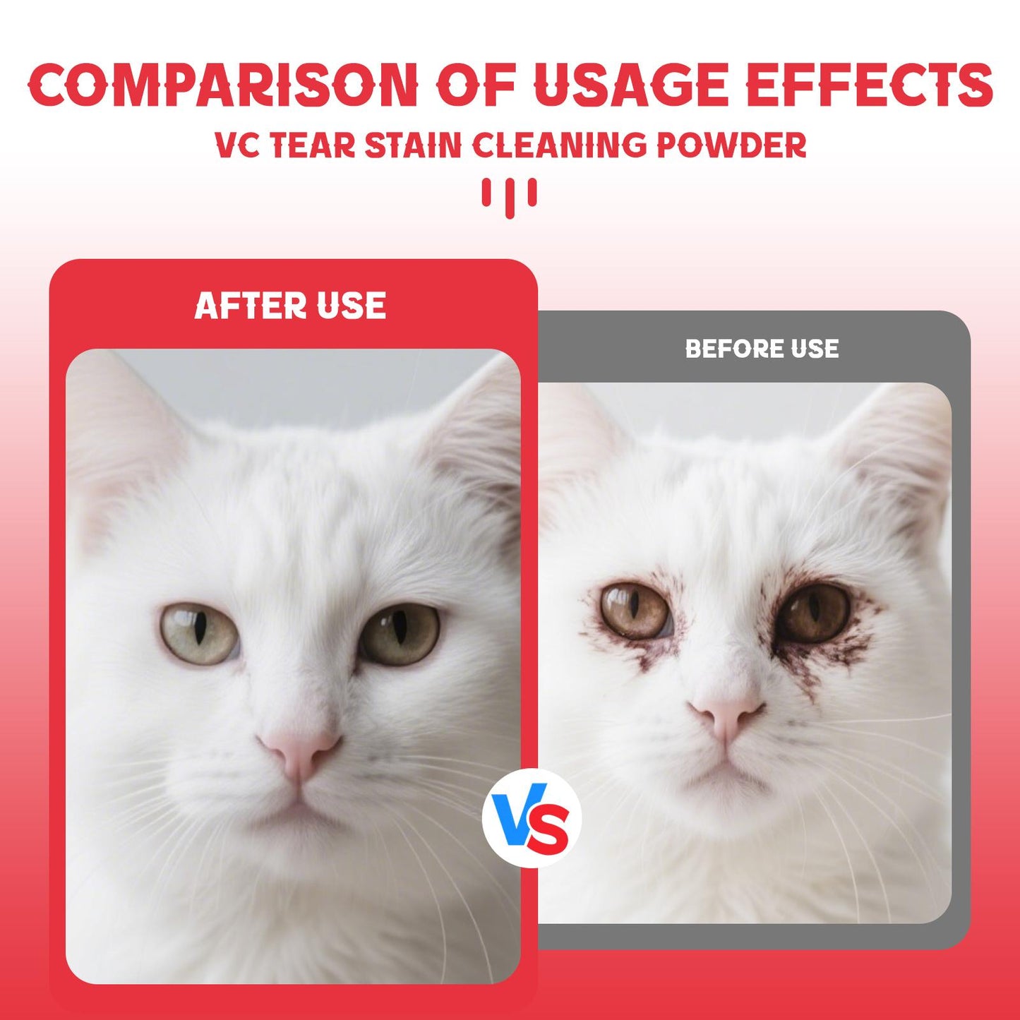 Pet Tear Stain Removal Powder - Natural And Gentle Formula, Eye And Fur Care, Tear Stain Removal And Brightening, An Essential Product For Pet Eye Cleaning.