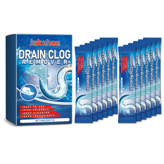 Jakehoe Drain Cleaning Powder For Cleaning, Unclogging, And Deodorizing Kitchen And Toilet Drains.