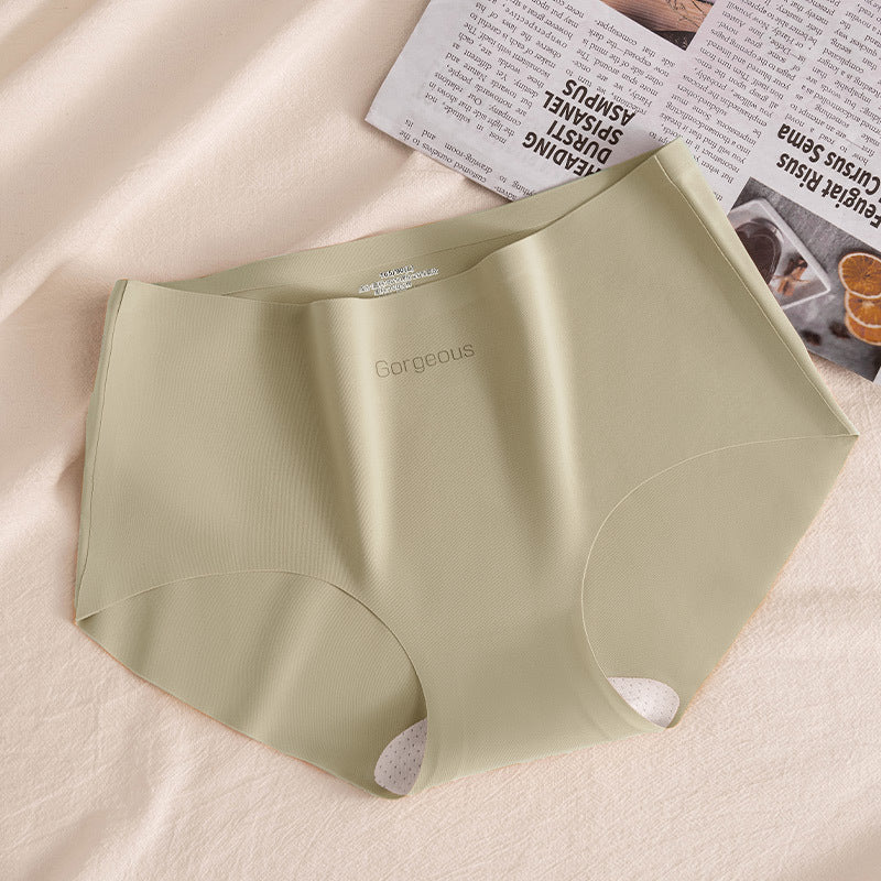 Yoga Fitness Silk Antibacterial Crotch Seamless Underwear