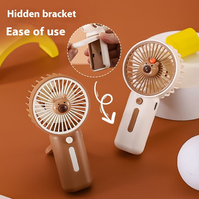 USB Charging Three-gear Cute Guinea Pig Children's Gift Small Handheld Fan