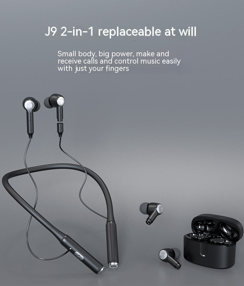Plastic In-ear Bluetooth Headset Wireless Sports Halter ANC Active Noise Reduction Ultra-long Life Battery