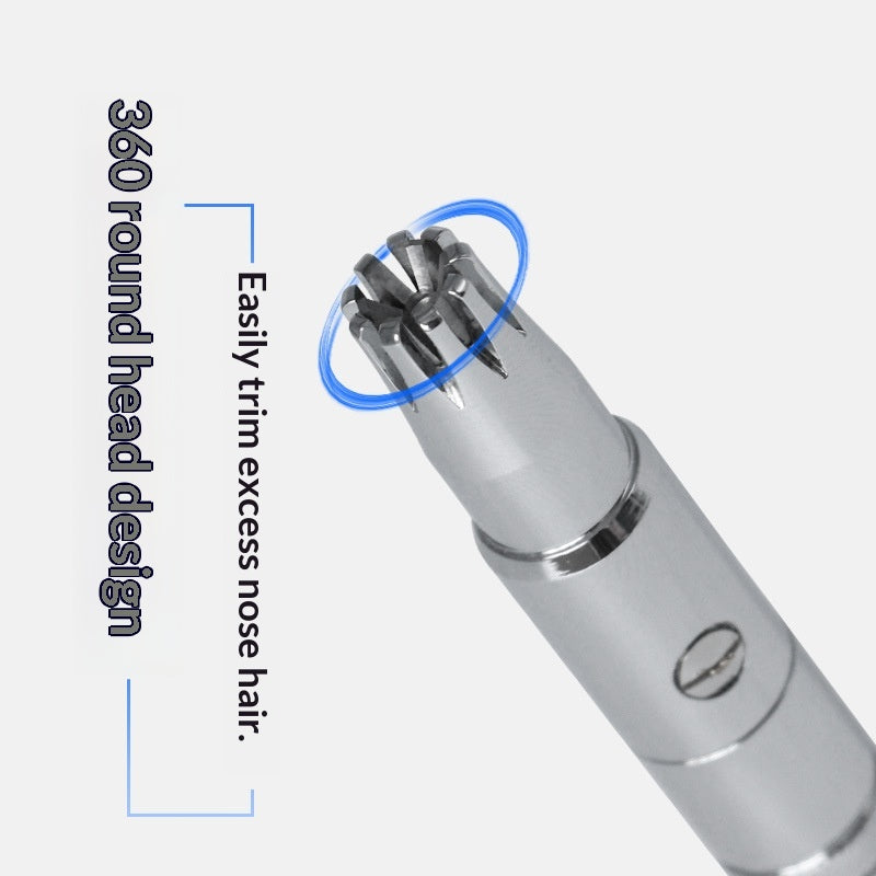 Manual Nose Hair Trimmer Unisex Scissors Cleaner