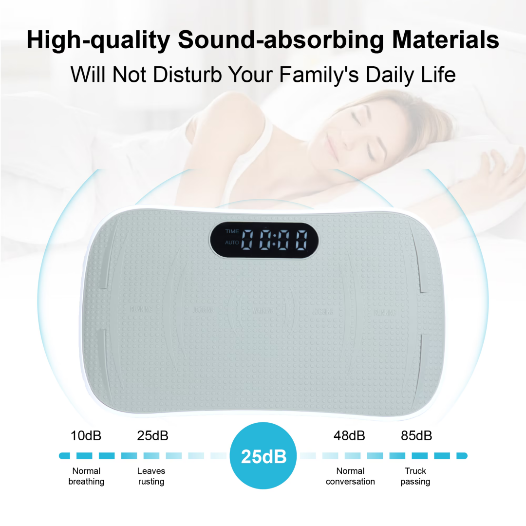 Silent Vibration Platform Crazy Fitness Massage 10-Frequency Weight Loss & Fat Burner Body Shaking Machine For Unisex Grey033
