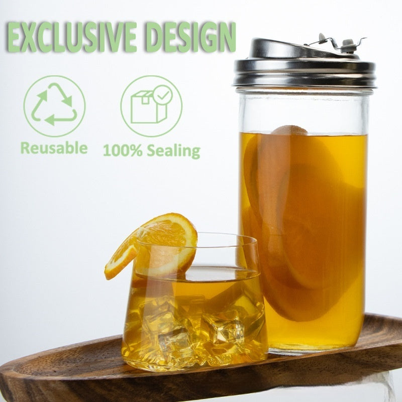 New Wide-mouth Stainless Steel Juice Mug Lid