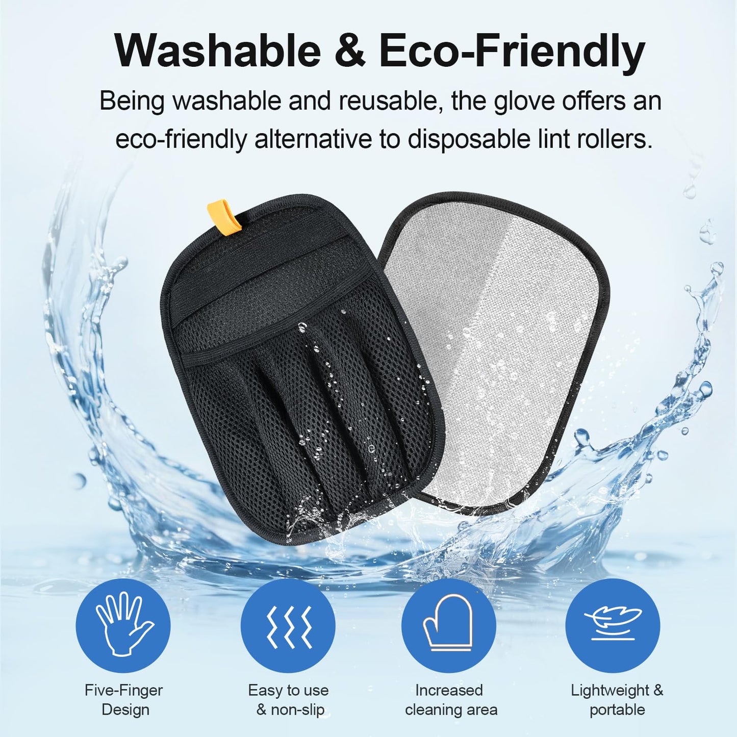 Pet Hair Removal Glove For Cats & Dogs, Upgraded Five-Finger Electrostatic Pet Hair Glove, Reusable Magic Brush Pet Hair Remover Tool For Laundry, Couch, Carpet, Car Seat