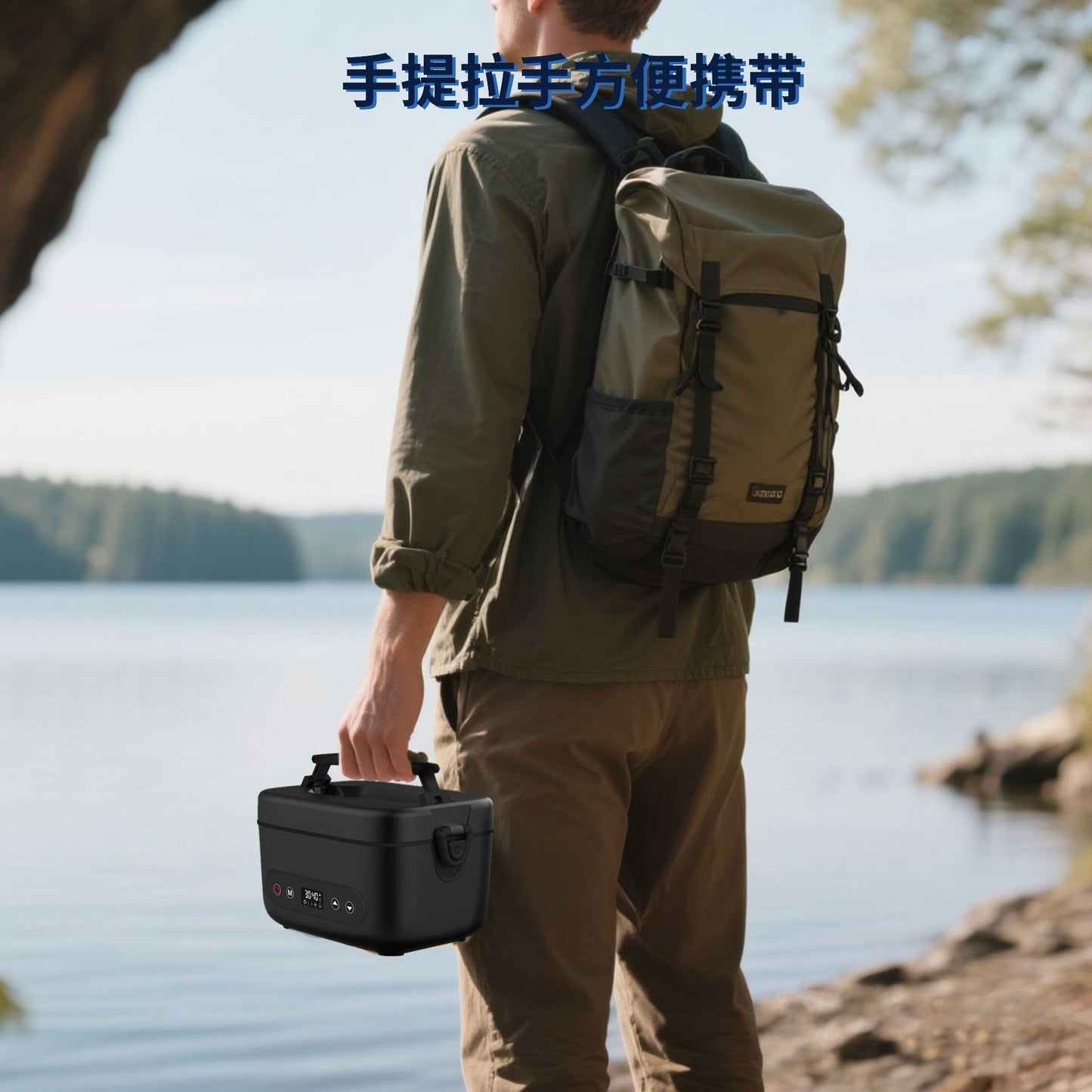 Charging Heating Lunch Box For Office Workers With Inner Liner Compartment Insulated And Portable