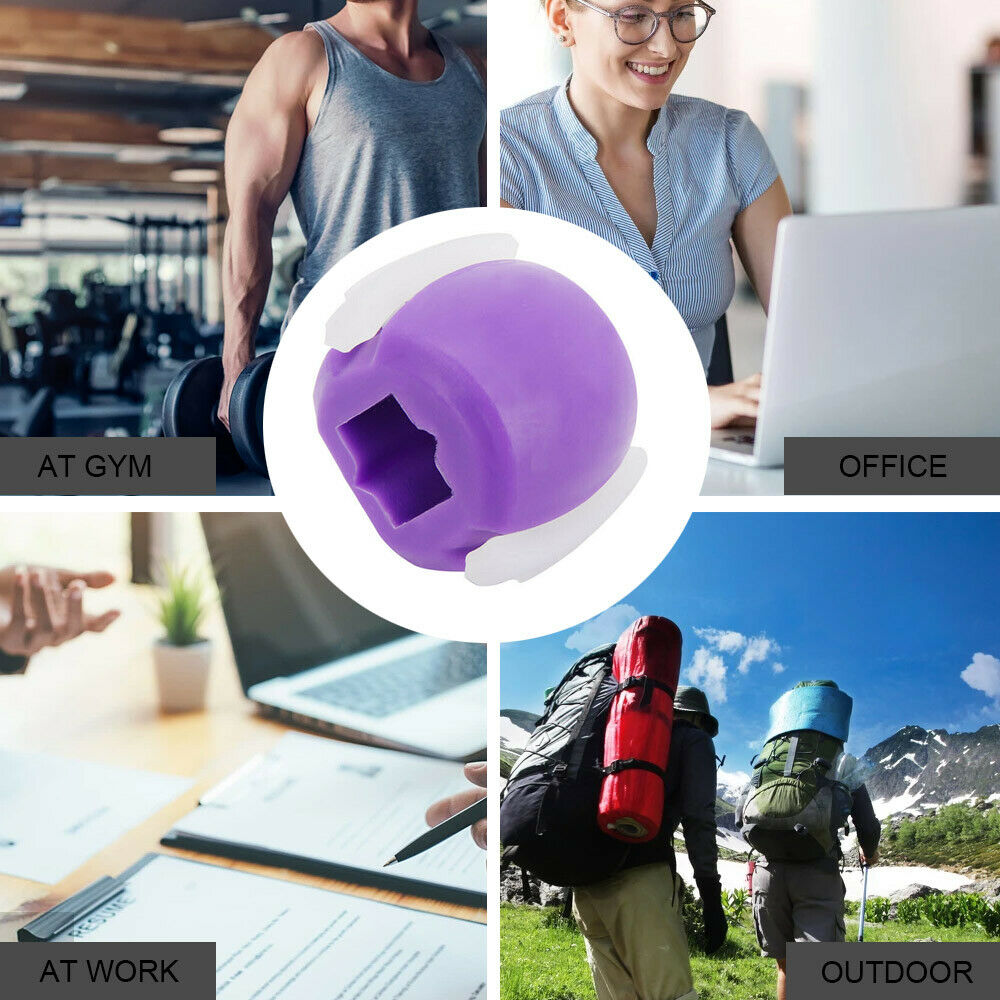 Facial Exerciser Exercise Ballneck Toner3-stage Mandibular Exerciser Jaw Trainer  Purple