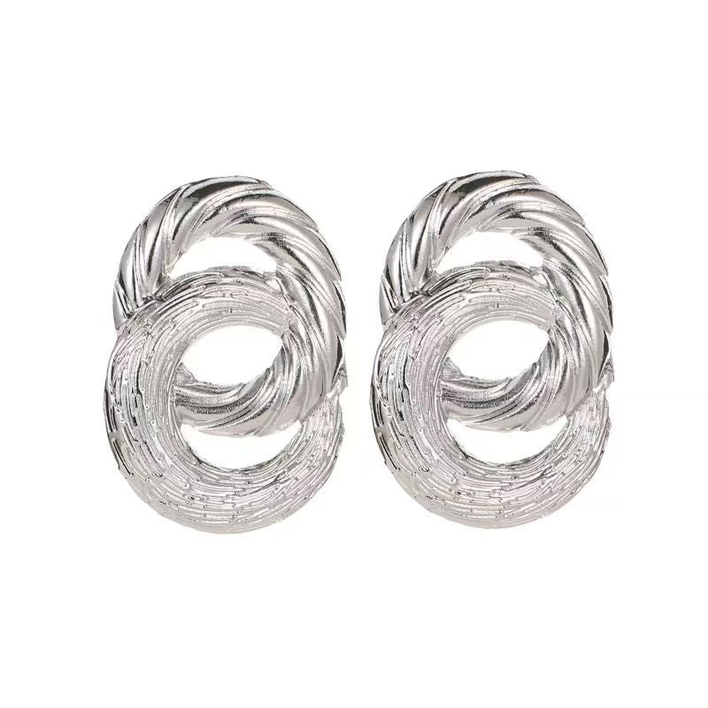 New European American Twisted Circle Stud Earrings, Geometric 8 Pattern Earrings For Women, Wholesale Distribute Fashion Ear Jewelry