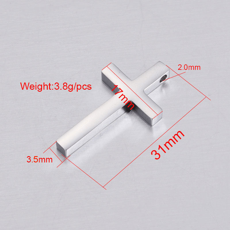 Mirror Stainless Steel Cross Ornament Accessories