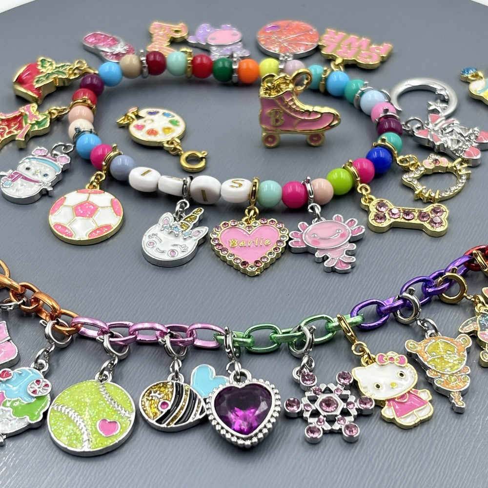 DIY Charm Accessories Alloy Key Pendant With Dripping