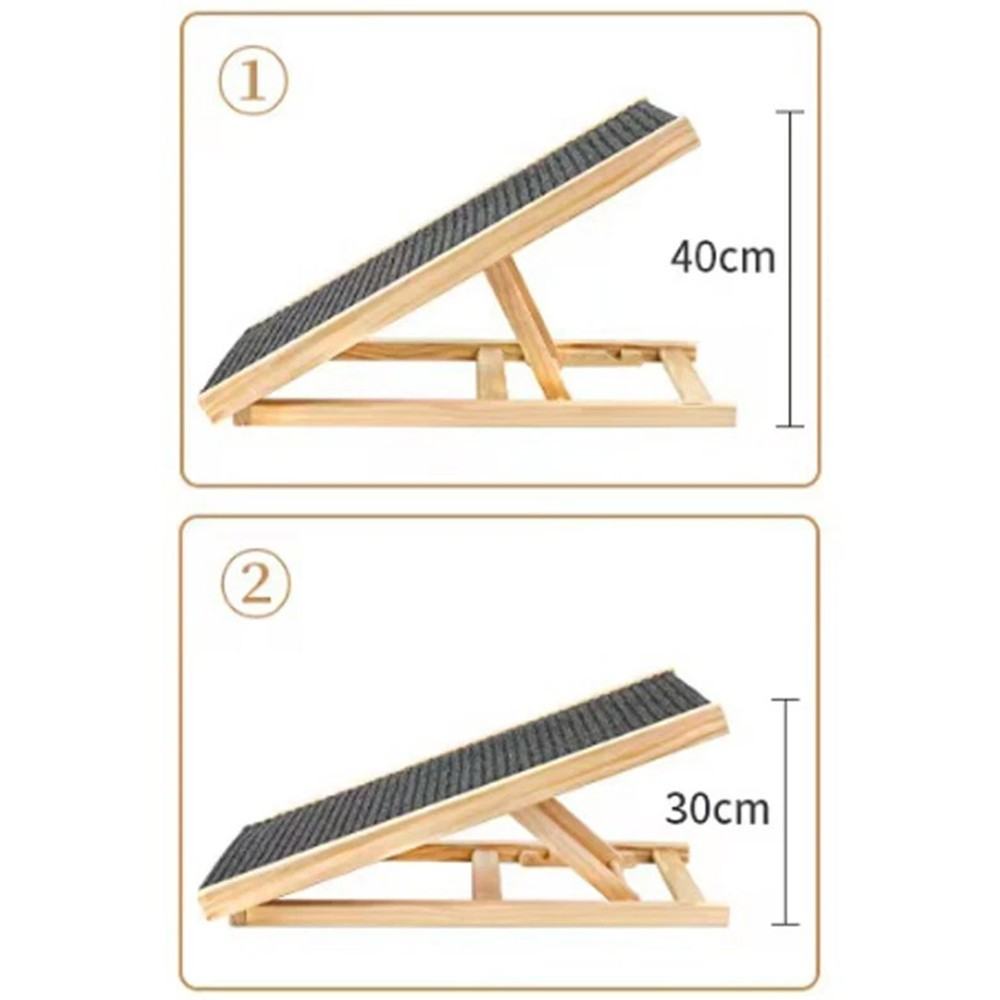 Adjustable Heights Dog Pet Ramp Foldable Stairs Non-Slip Ramp For Car Bed Sofa