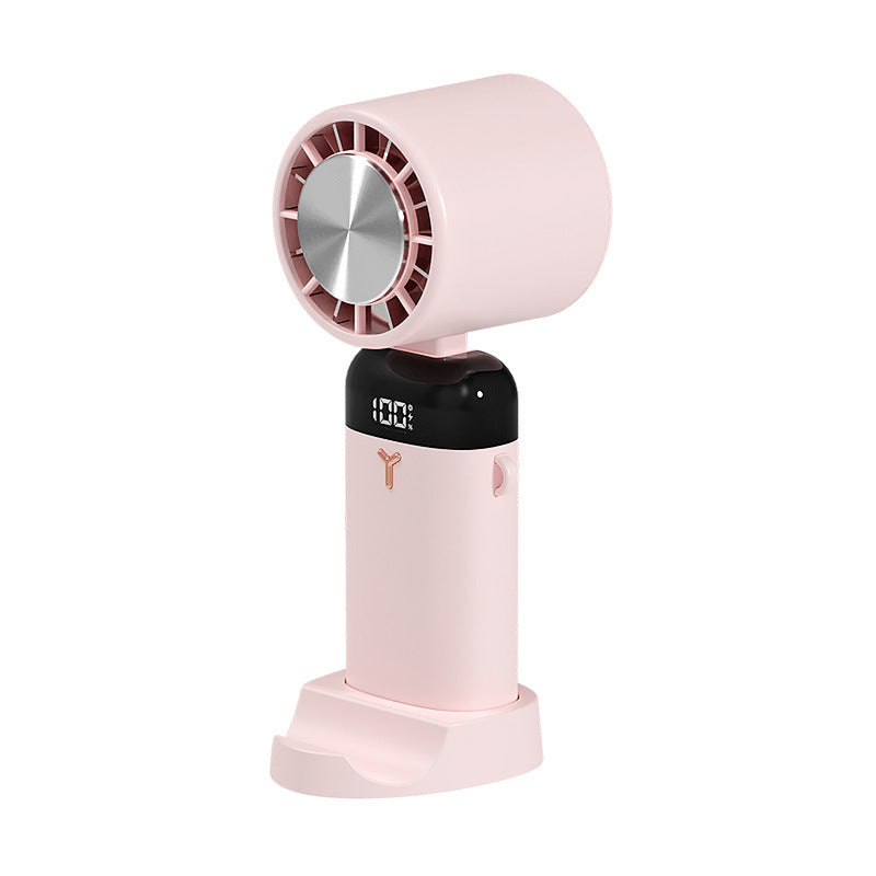 Digital Display Desktop Folding Mini New Type Leafless Cooling Handheld Fan