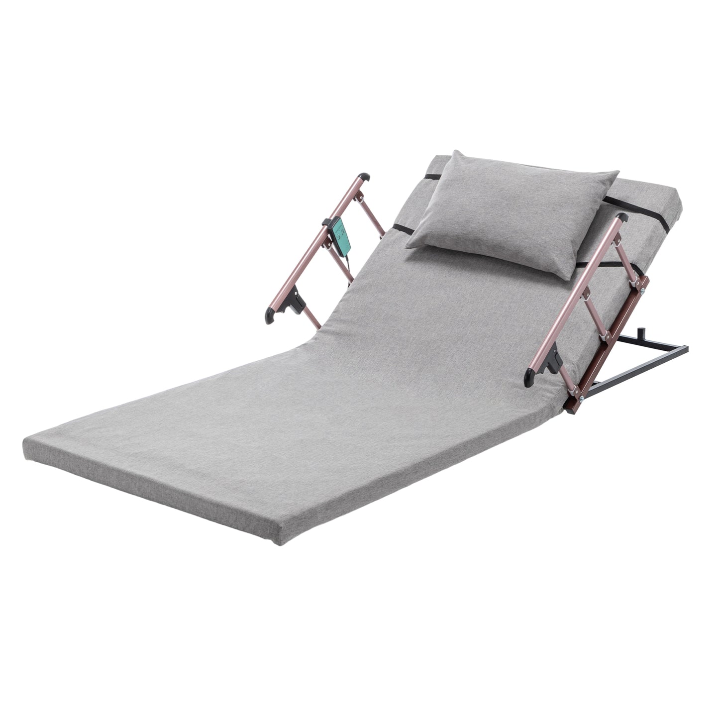 Electric Adjustable Bed Backrest, 300 Lbs Weight Capacity, 4-68 Upgraded Lifting System With Collapsible Safety Rails, Remote Control, For Elderly, Pregnancy, Patients, Handicap, Home Hospital Care