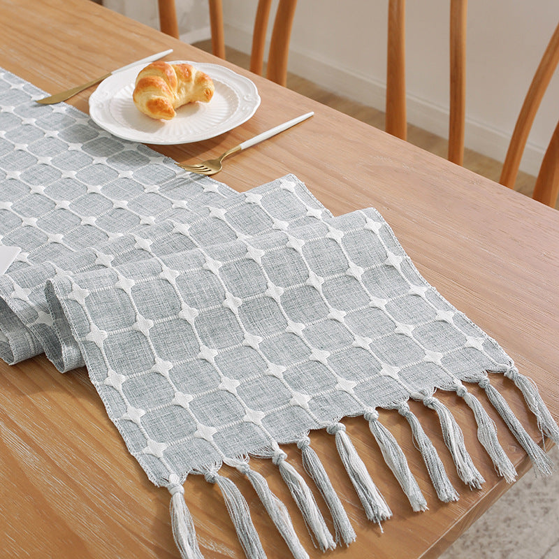 Modern Minimalist Tea TableCoffee Table Cloth, Cotton-Linen Table Runner