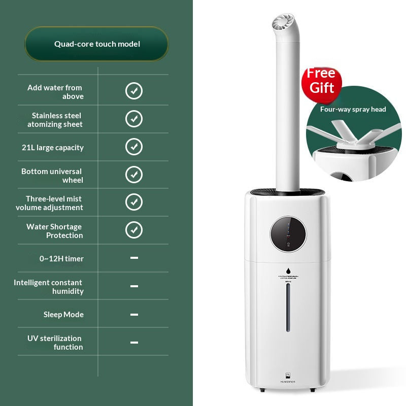 Commercial Smart Ultrasonic Humidifier With High Mist Output And Large Capacity