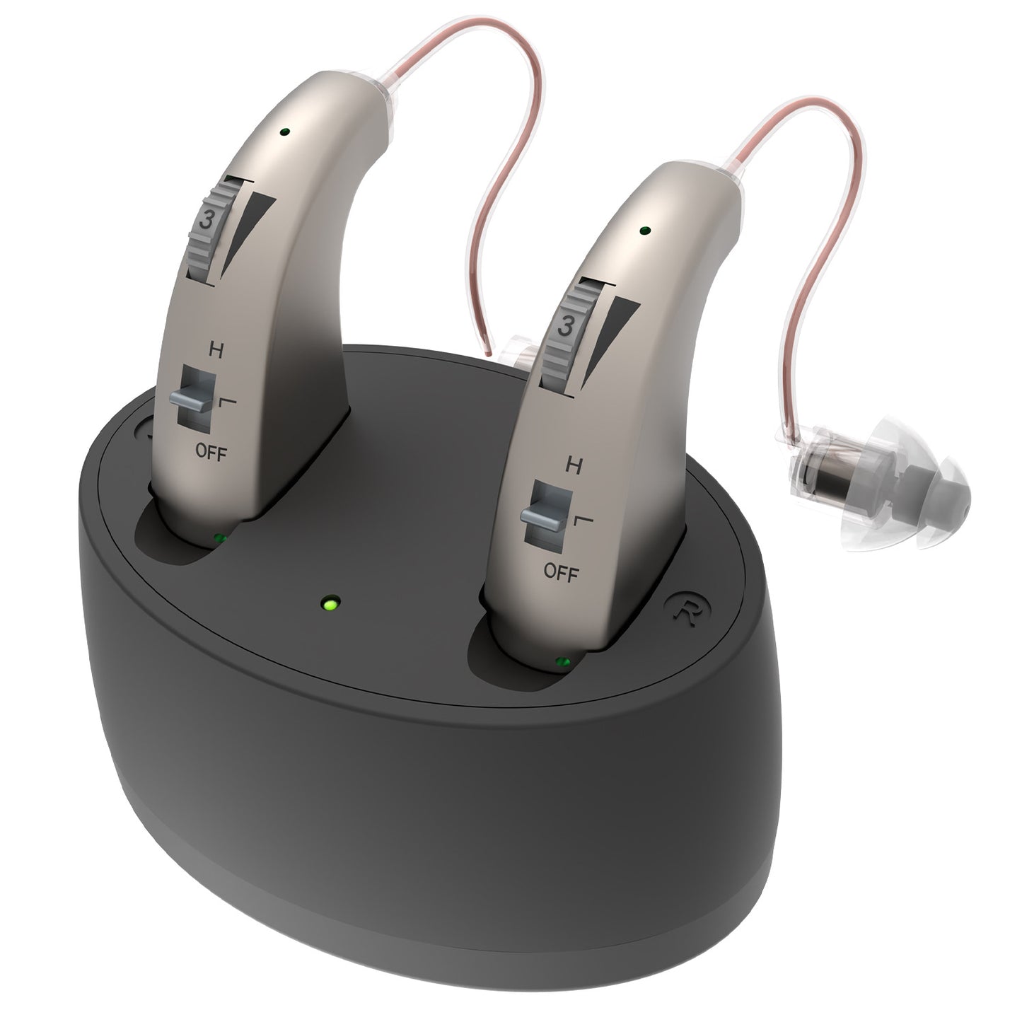 Simple Charging Bin Behind-the-ear Aid Headset