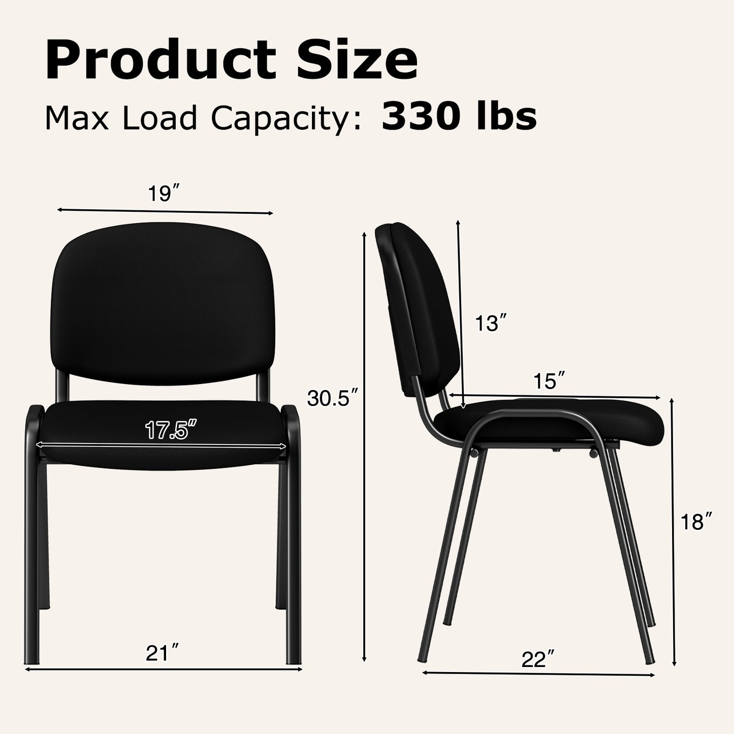 5 Pieces Elegant Conference Office Chair Set For Guest Reception-Set Of 5