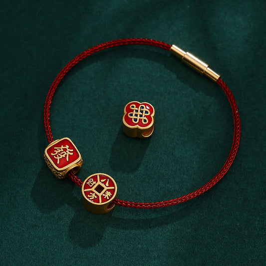 Alluvial Gold Ancient Yellow Gold Lucky Beads Diy Accessories