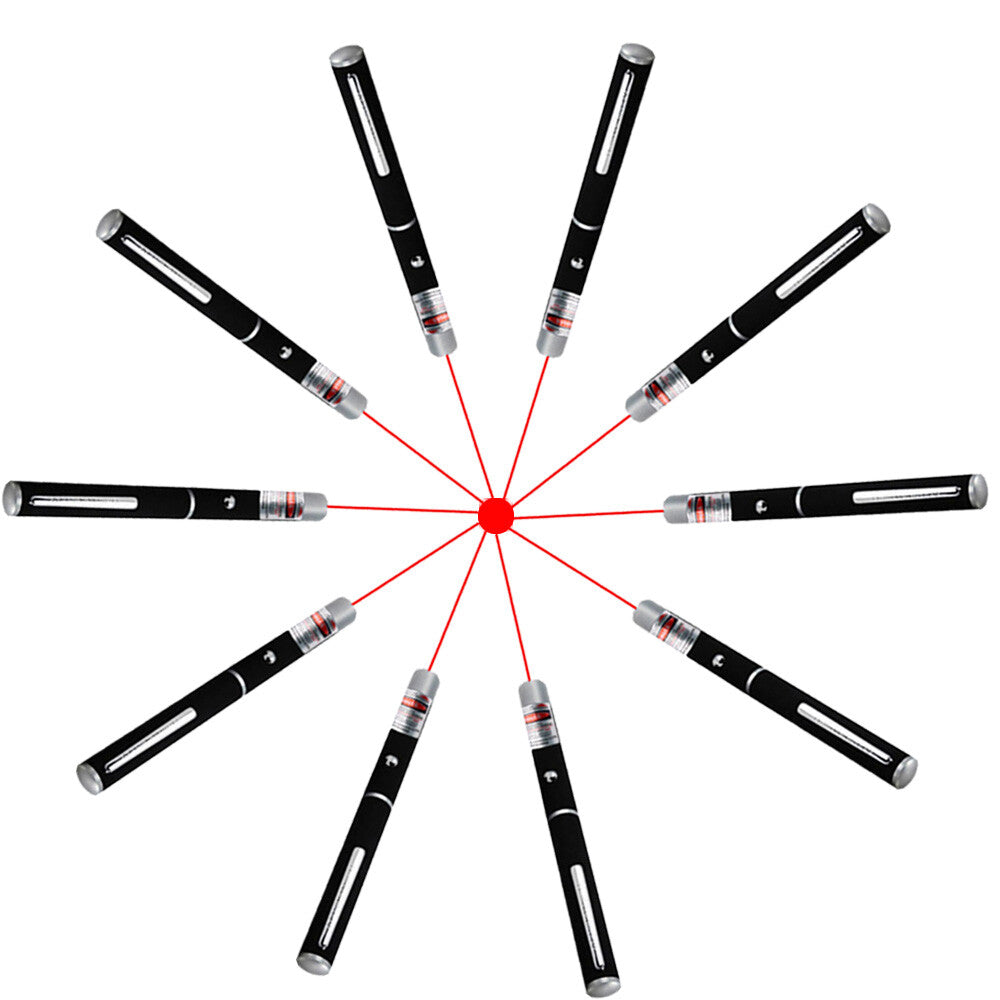 650nm Red Laser Pointer Pen Light Visible Single Beam AAA Lazer Torch 5PCS 9900 Miles Mini Small Teaching Pen Light Pet Toys