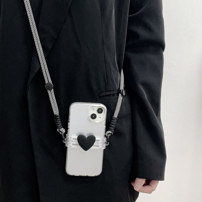 Good-looking Small Love Back Splint Mobile Phone Lanyard Universal