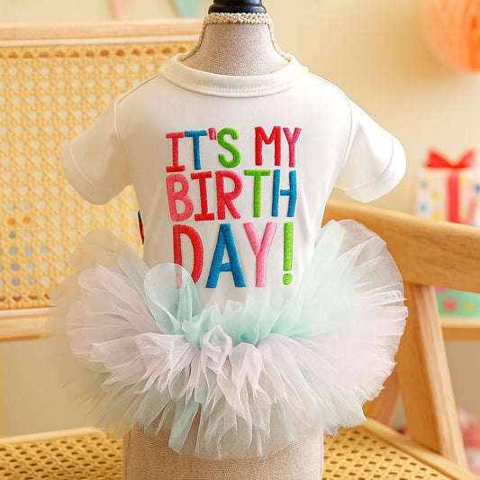 Holiday Pet Clothes For Cats And Small Dogs Happy Birthday And Easter Shirt Ballet Tutu