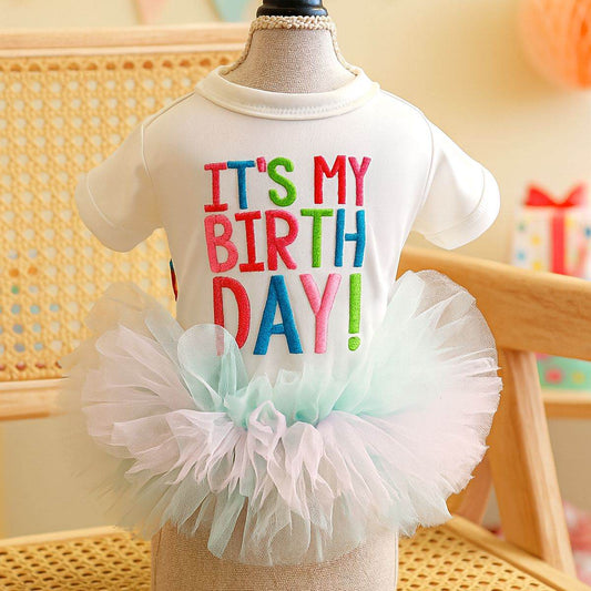 Holiday Pet Clothes For Cats And Small Dogs Happy Birthday And Easter Shirt Ballet Tutu