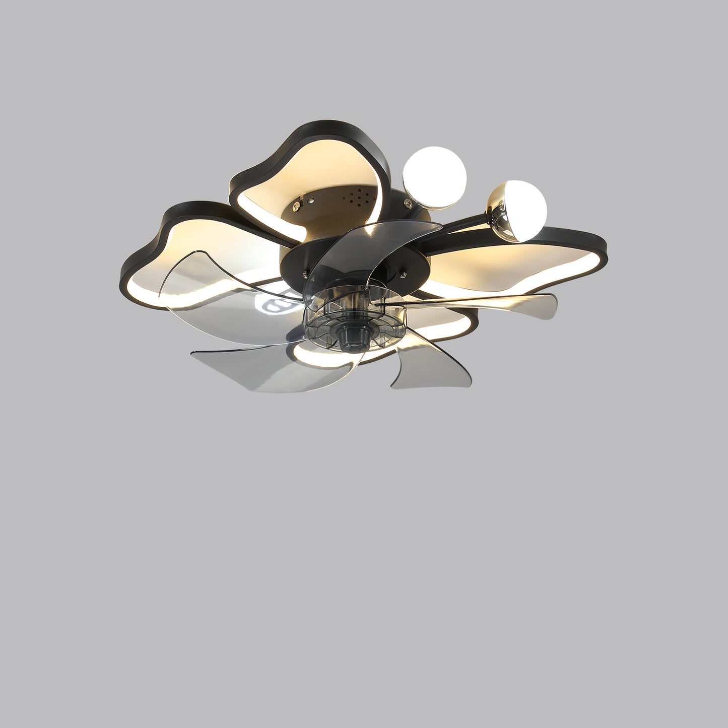 19.7 Inch Light Ceiling Fan With Lights Remote Control With Modern Butterfly Design Styling, Black, Fan For Bedroom, Living Room, Timing Function, Noiseless, Children's Favorite