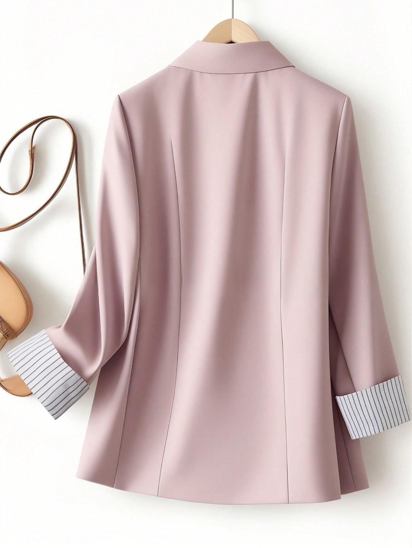 Womens Korean-style Slim-fit Single-breasted Suit Jacket
