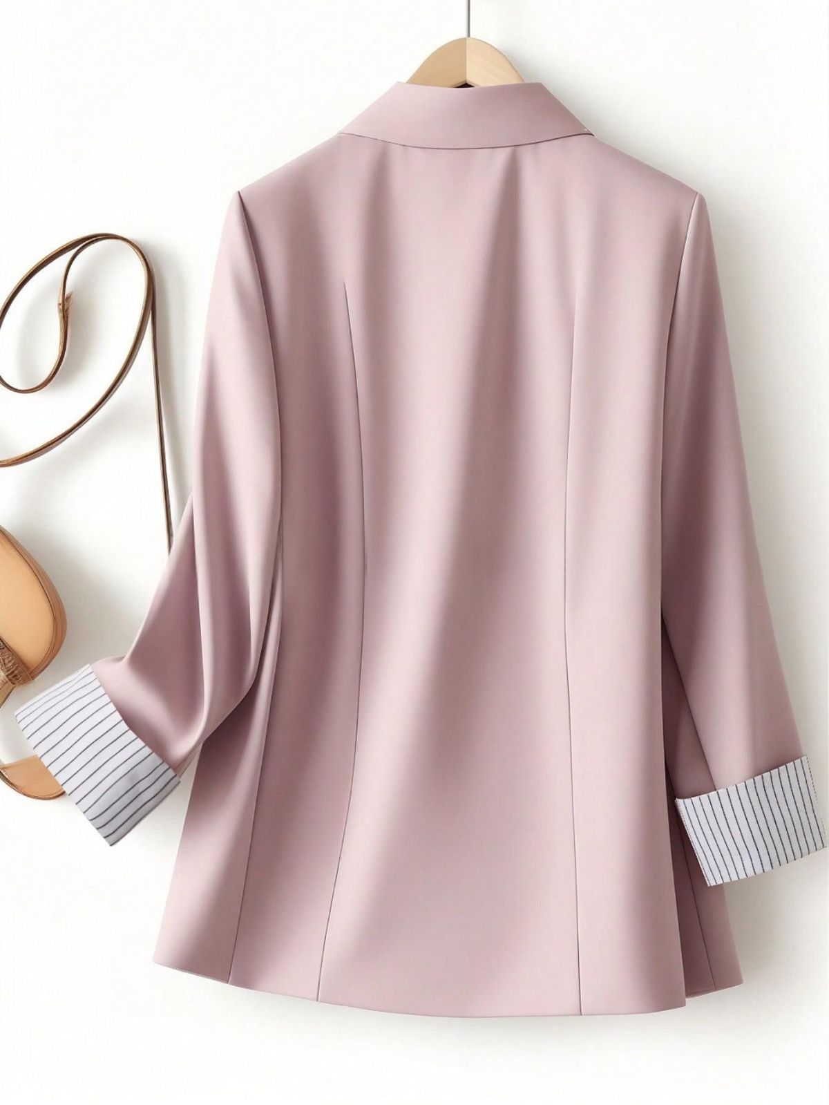 Womens Korean-style Slim-fit Single-breasted Suit Jacket
