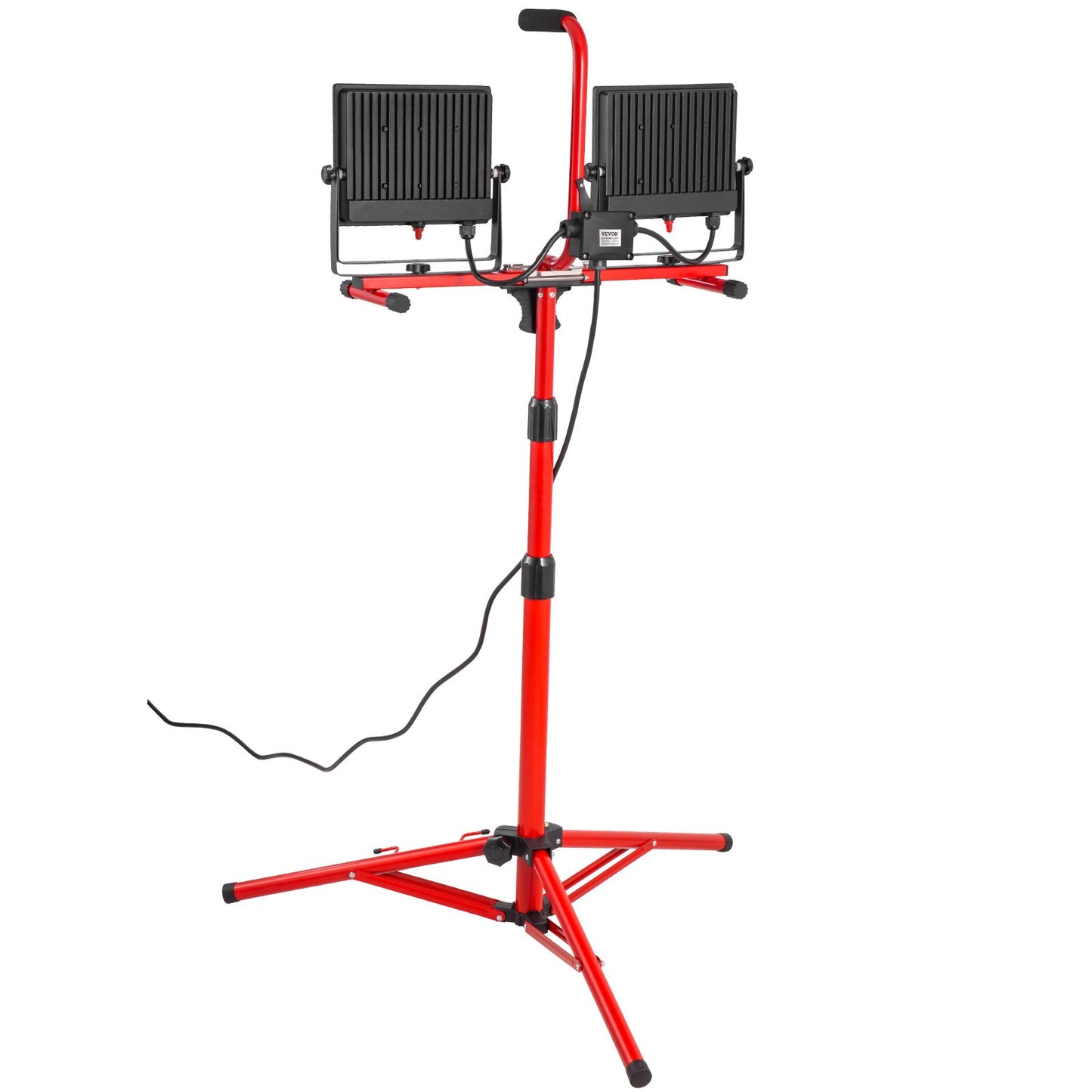LED Work Light With Stand, 2PCS 10000 Lumen Dual-head LED Work Light With Adjustable And Foldable Tripod Stand, IP65 Waterproofed LED Tripod Work Light, With 5000 K Color Temperature