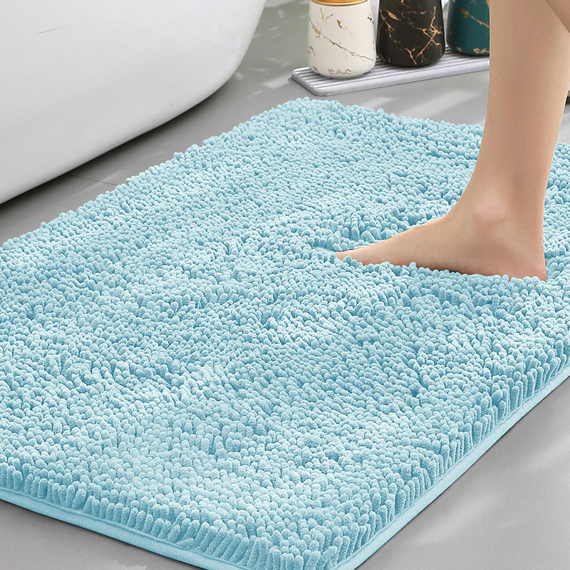 Bathroom Floor Mat, Bath Entrance Water-absorbent Carpet, Chenille Anti-slip Foot Pad